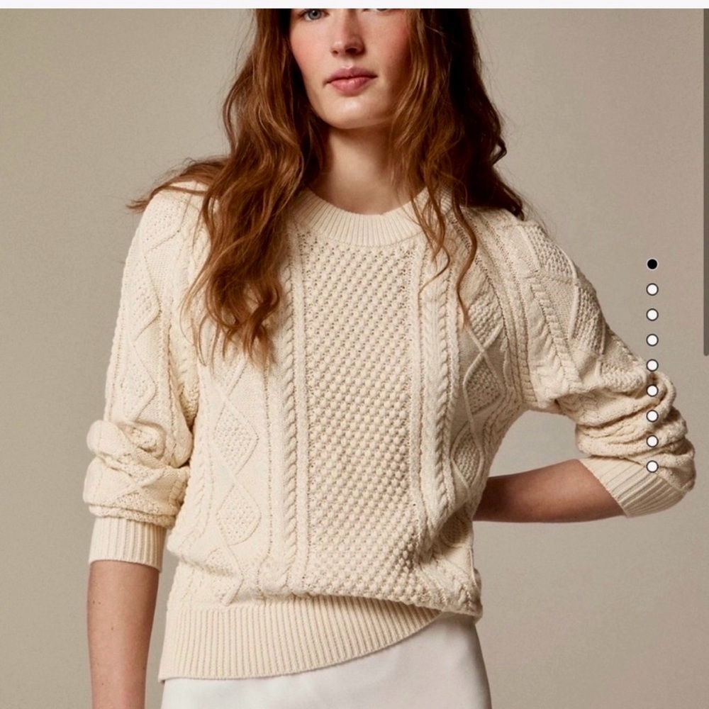 J. Crew Cotton Cable Knit Sweater